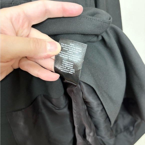 Babaton Aritzia Samuel double breasted black button blazer jacket waist tie sz 4 - Picture 6 of 7